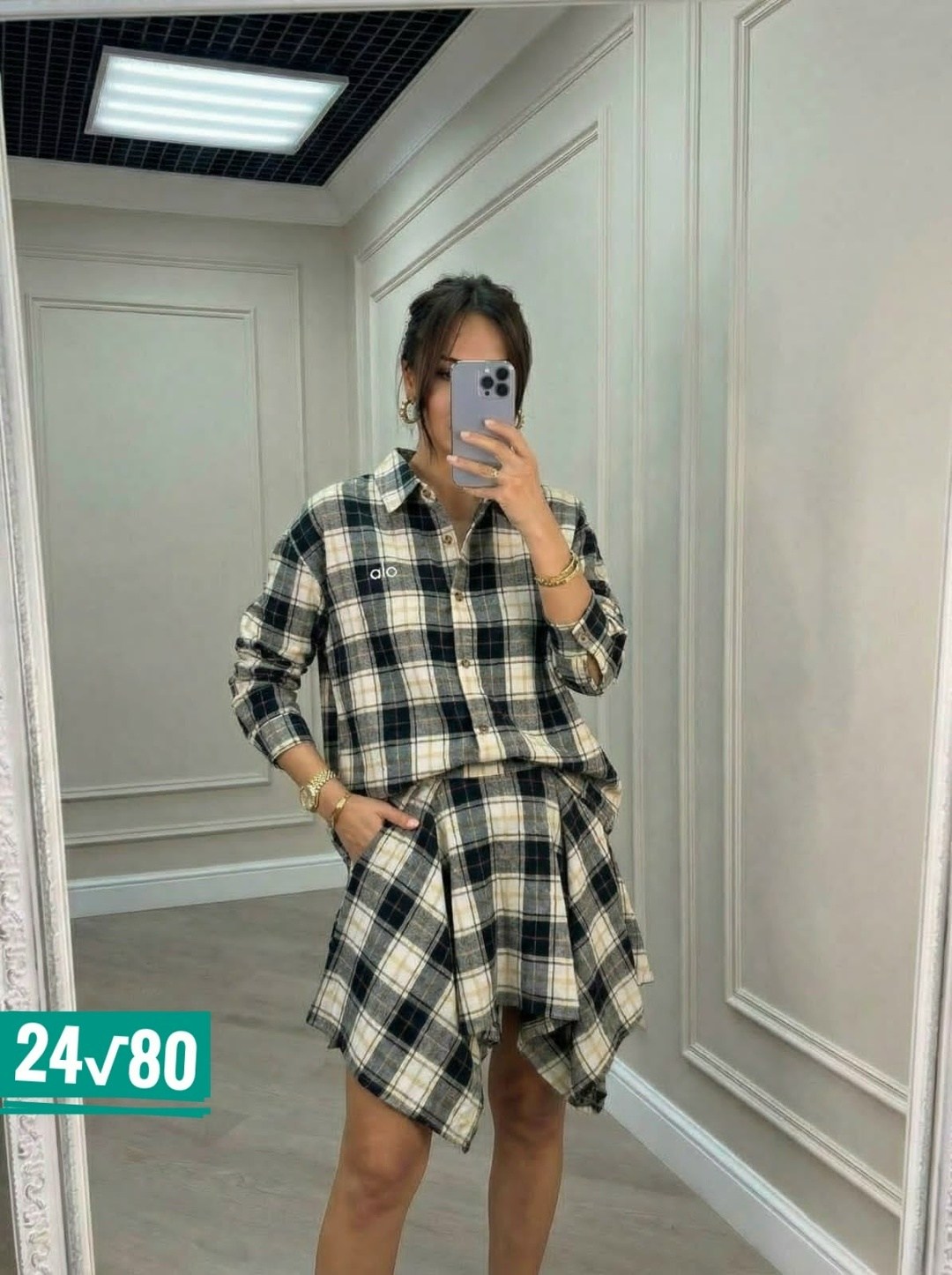 костюм с юбкой и рубашкой,женский костюм с юбкой,костюм в клетку,рубашка с юбкой,