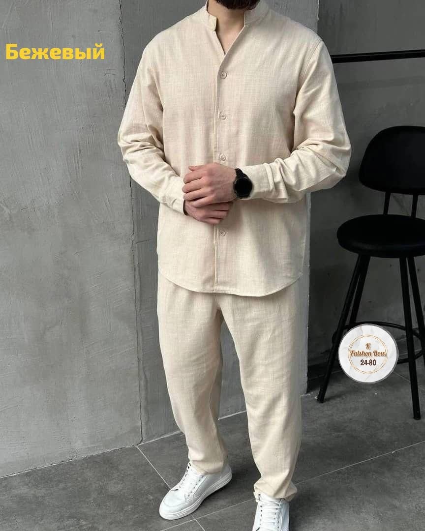 костюм с рубашкой,костюм для мужчин лен,костюм двойка для мужчин лен,костюм мужской,костюм двойка для мужчин хб