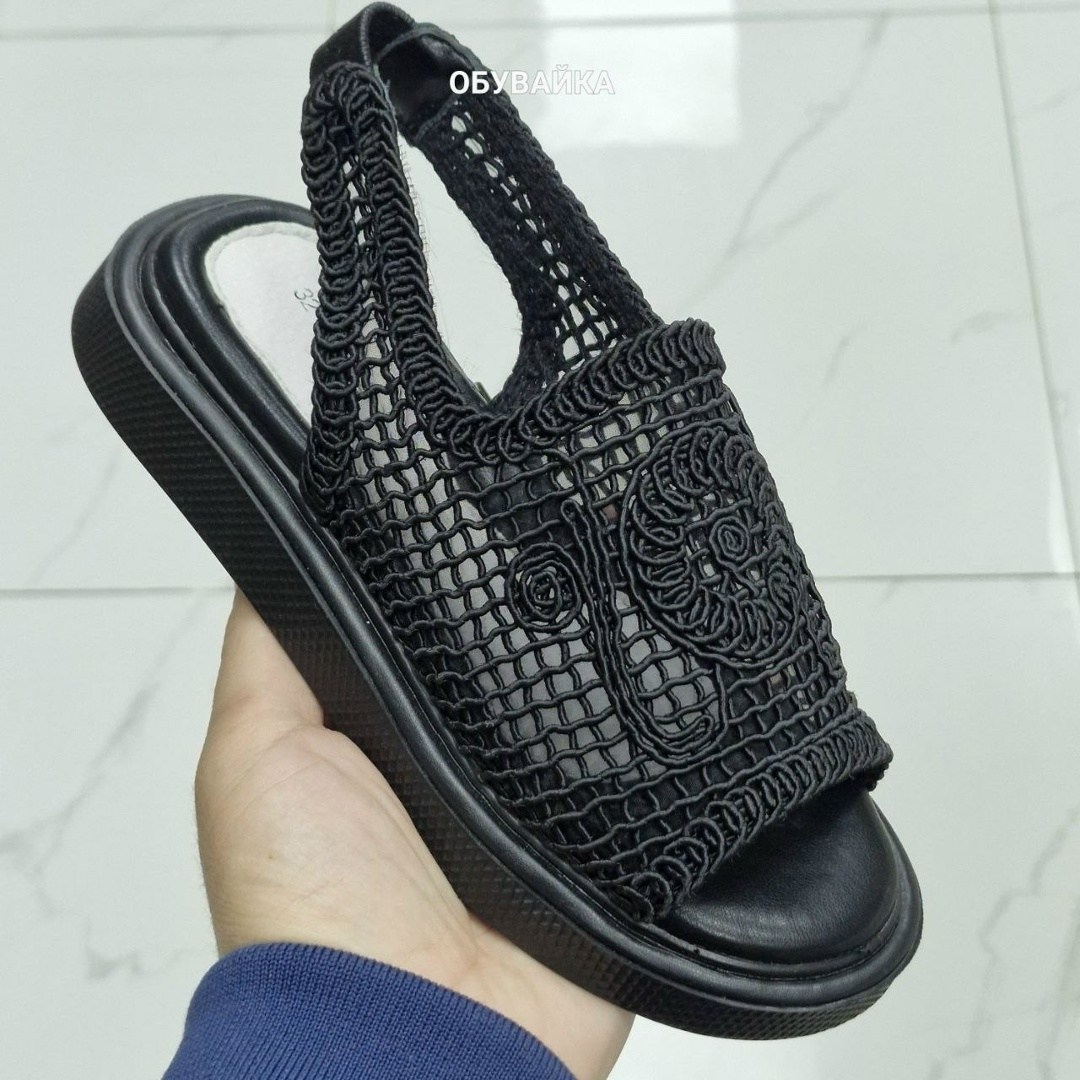 ,босоножки женские,босоножки летние,тканевые босоножки,вязаные босоножки