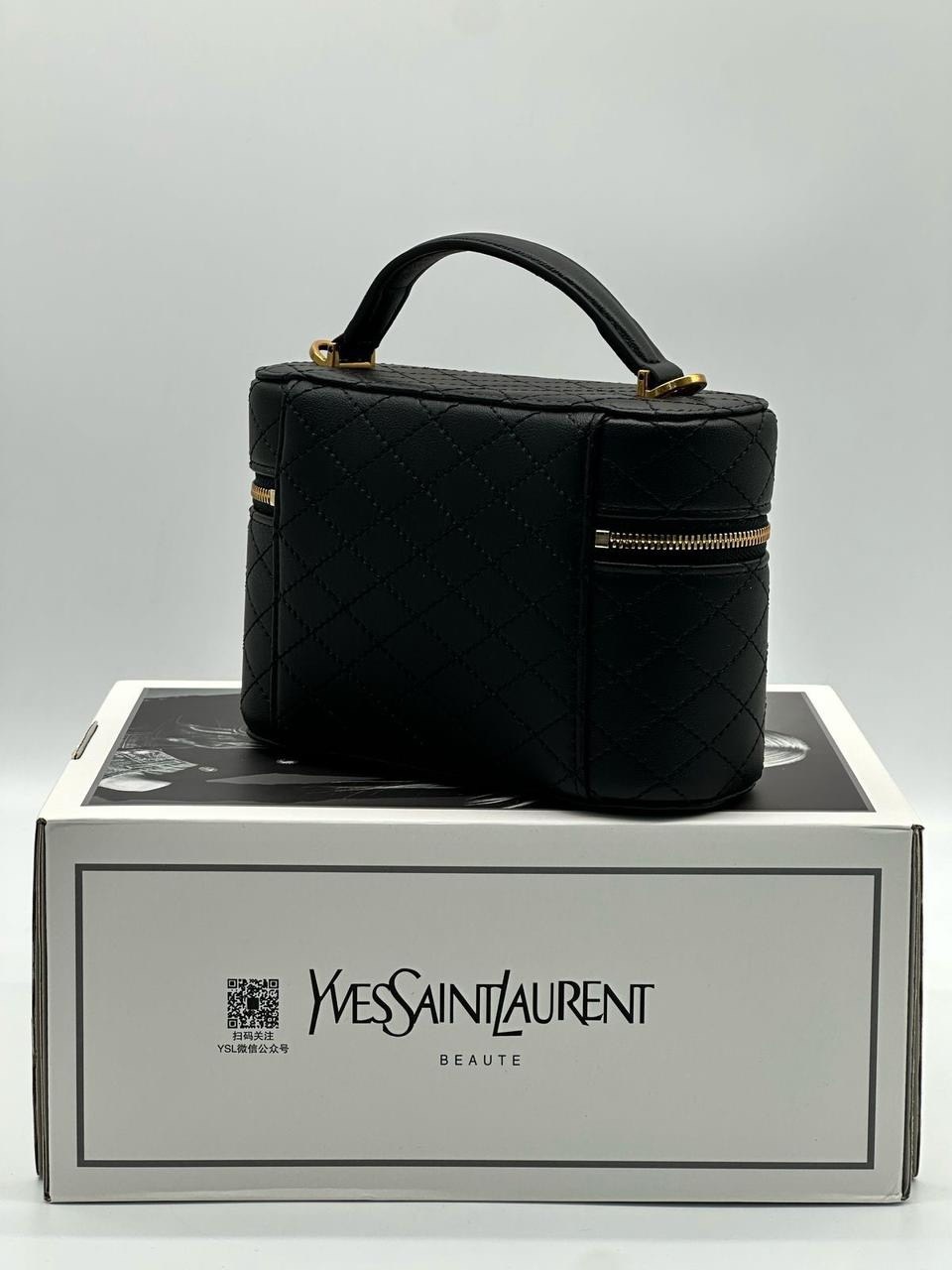 женская сумочка saint t,кожаная сумка yves saint laurent gaby vanity черная,сумка ysl,косметичка yves saint laurent,женская сумочка