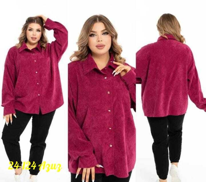 вельветовая женская рубашка,широкая рубашка женская,блуза большие размеры,рубашка женская, оптом