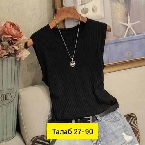 майка лапша женская,женская кофта,кофточка женская,топ без рукавов женский,блузка с круглым вырезом