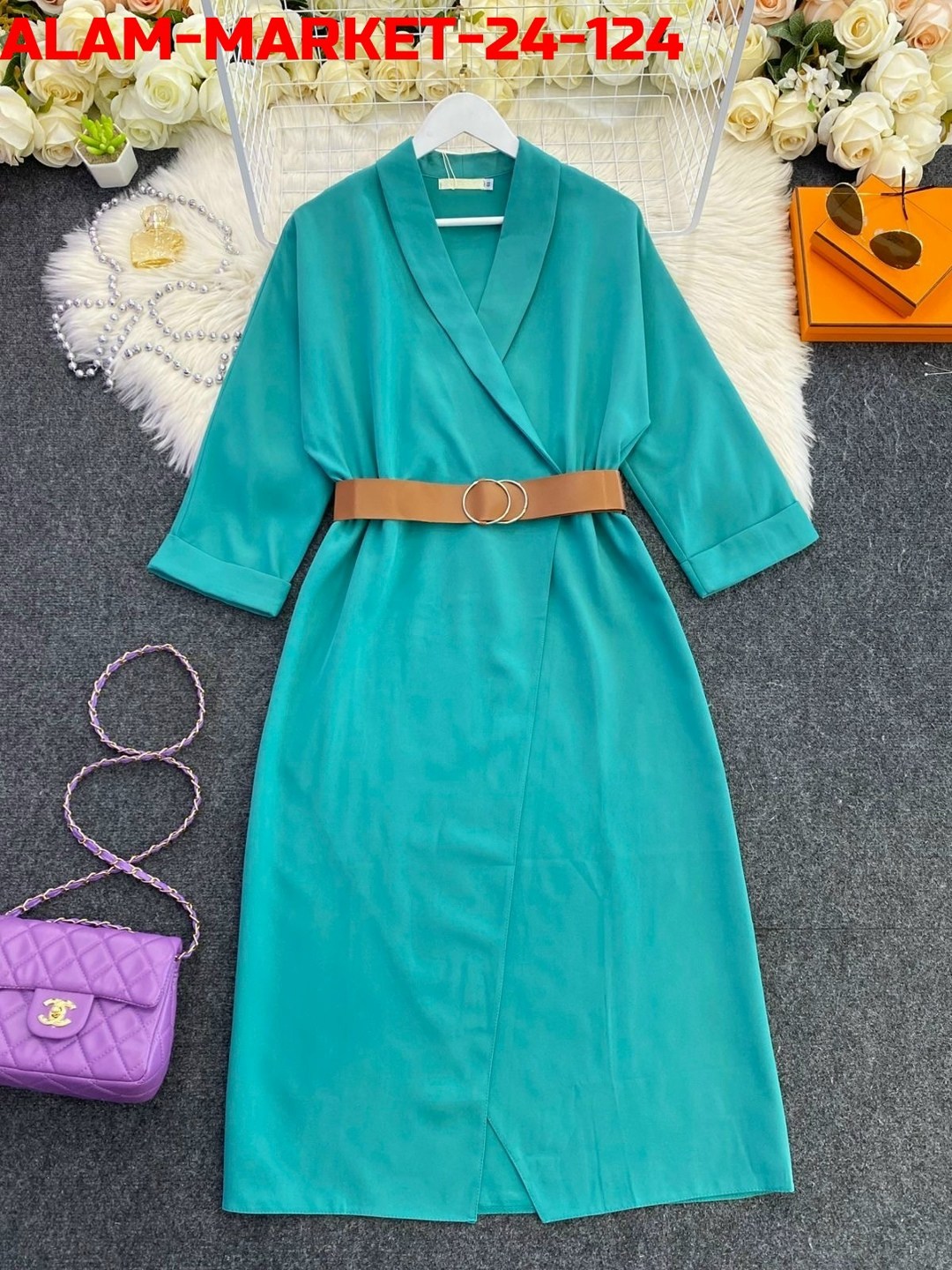 платье с поясом,платье женское зеленое,элегантное платье,стильное платье,модное платье