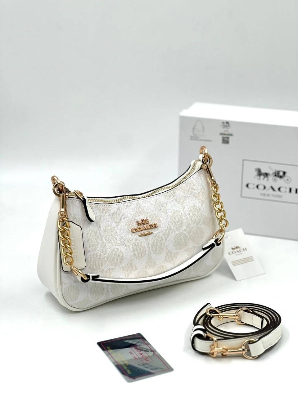 женская сумка coach,сумка coach,брендовая сумка через плечо coach,сумочка coach teri белая,сумка через плечо coach