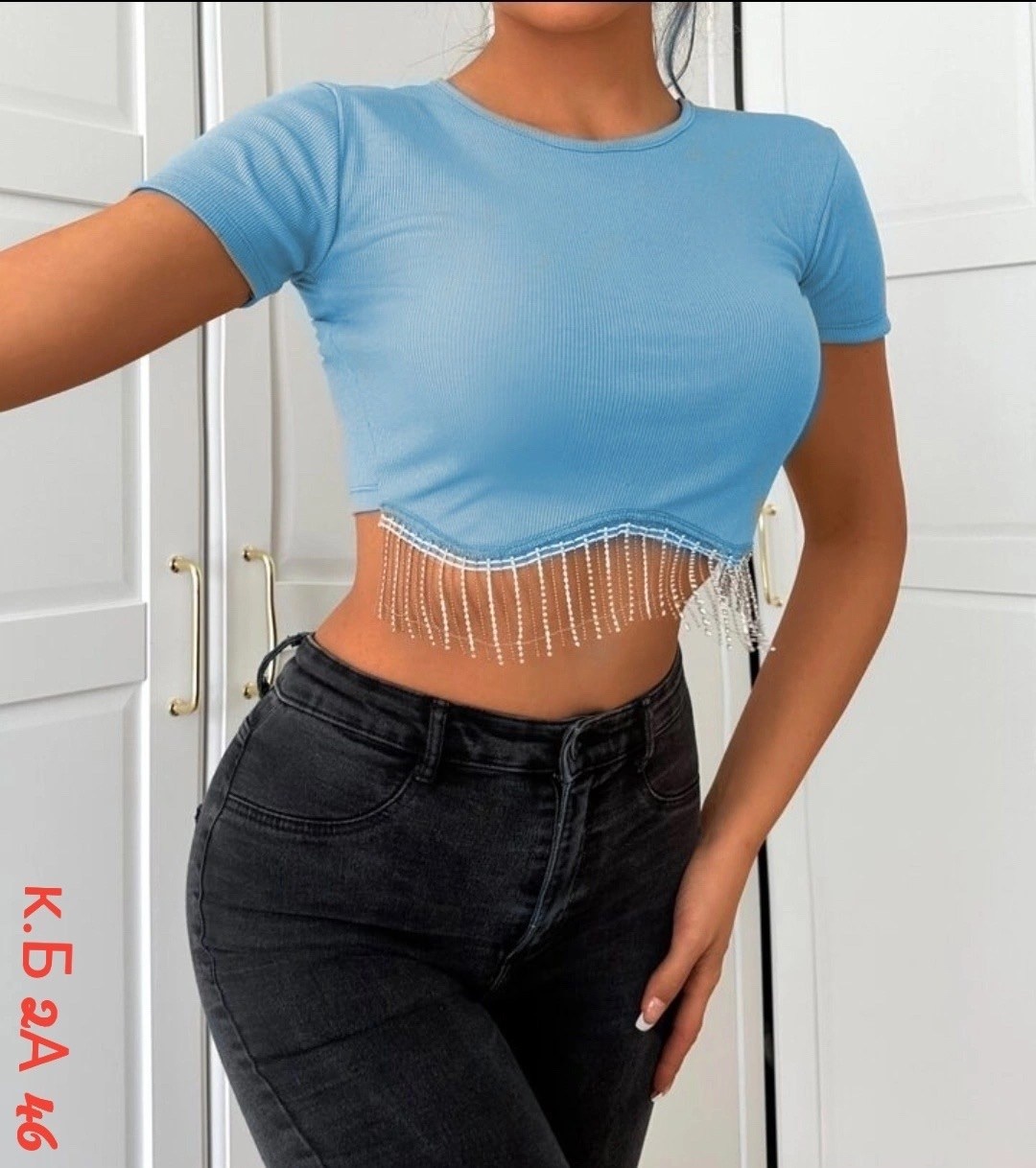 кроп топ,кофта со стразами,короткий свитер со стразами с бахромой,топ со стразами,топ с бахромой