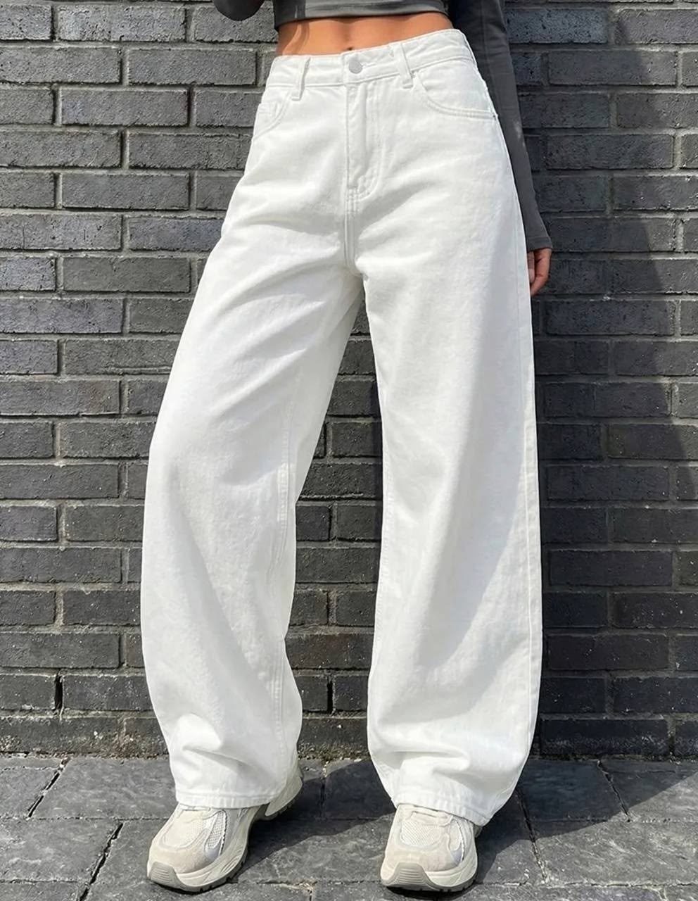 белые джинсы,джинсы белые широкие,широкие джинсы,джинсы широкие женские,модные джинсы