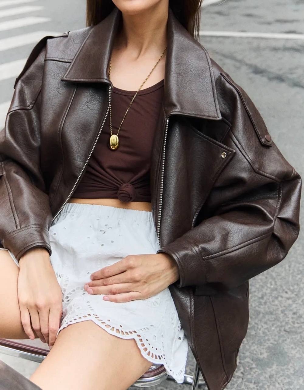 куртка кожаная оверсайз,модные кожаные куртки,куртка кожаная,кожаная куртка женская,куртка модная
