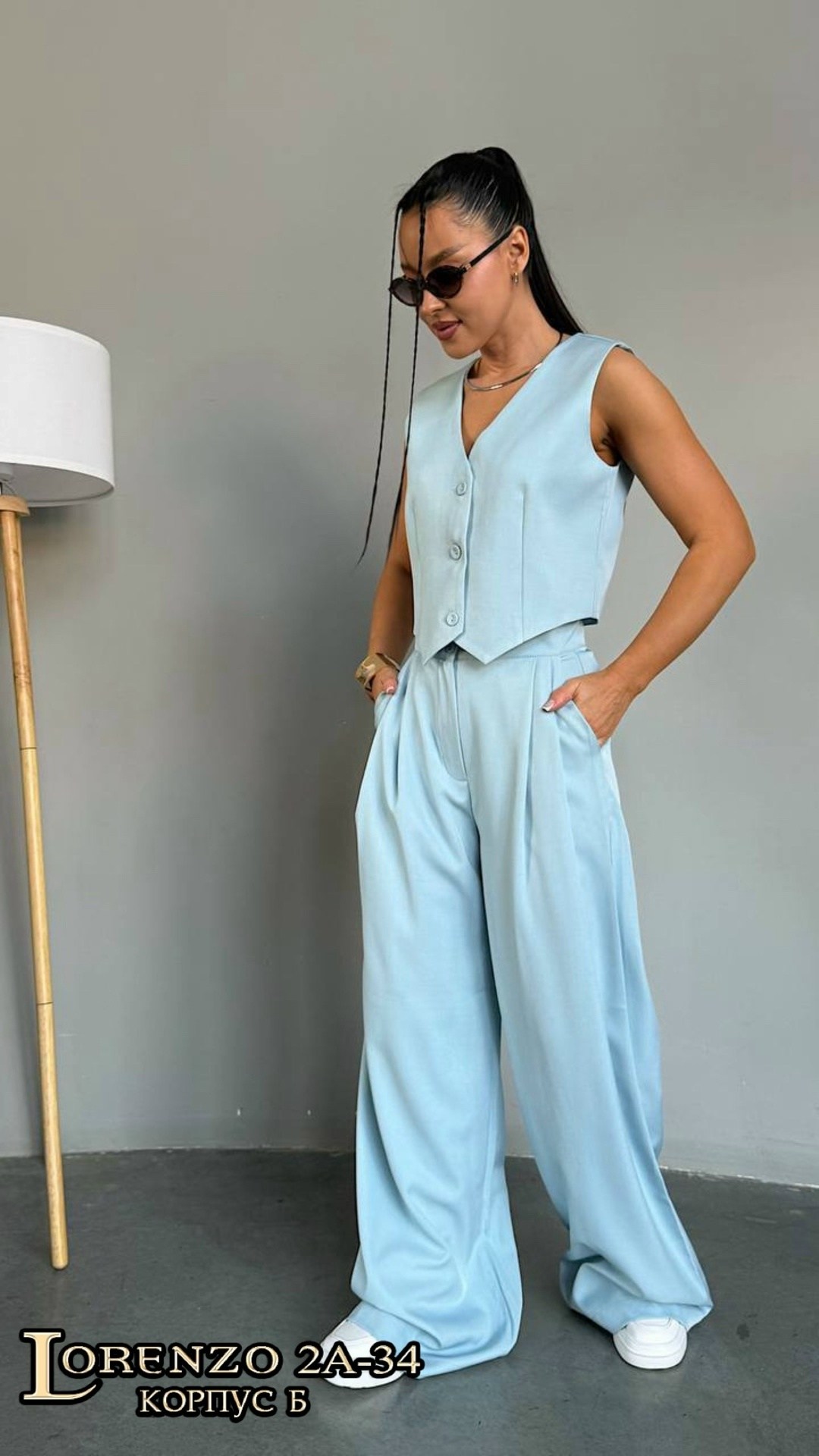 костюм женский брючный,брючный костюм с жилетом,костюм-двойка жилетка + брюки палаццо,женский костюм,костюм двойка женский брючный