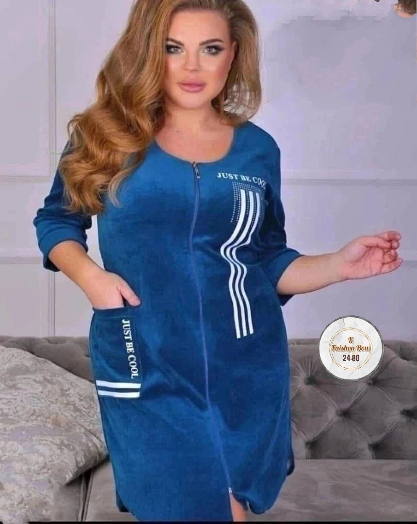 женский велюровый халат,велюровый халат,халат женский домашний велюровый на молнии,женские халаты,халат женский велюровый на молнии