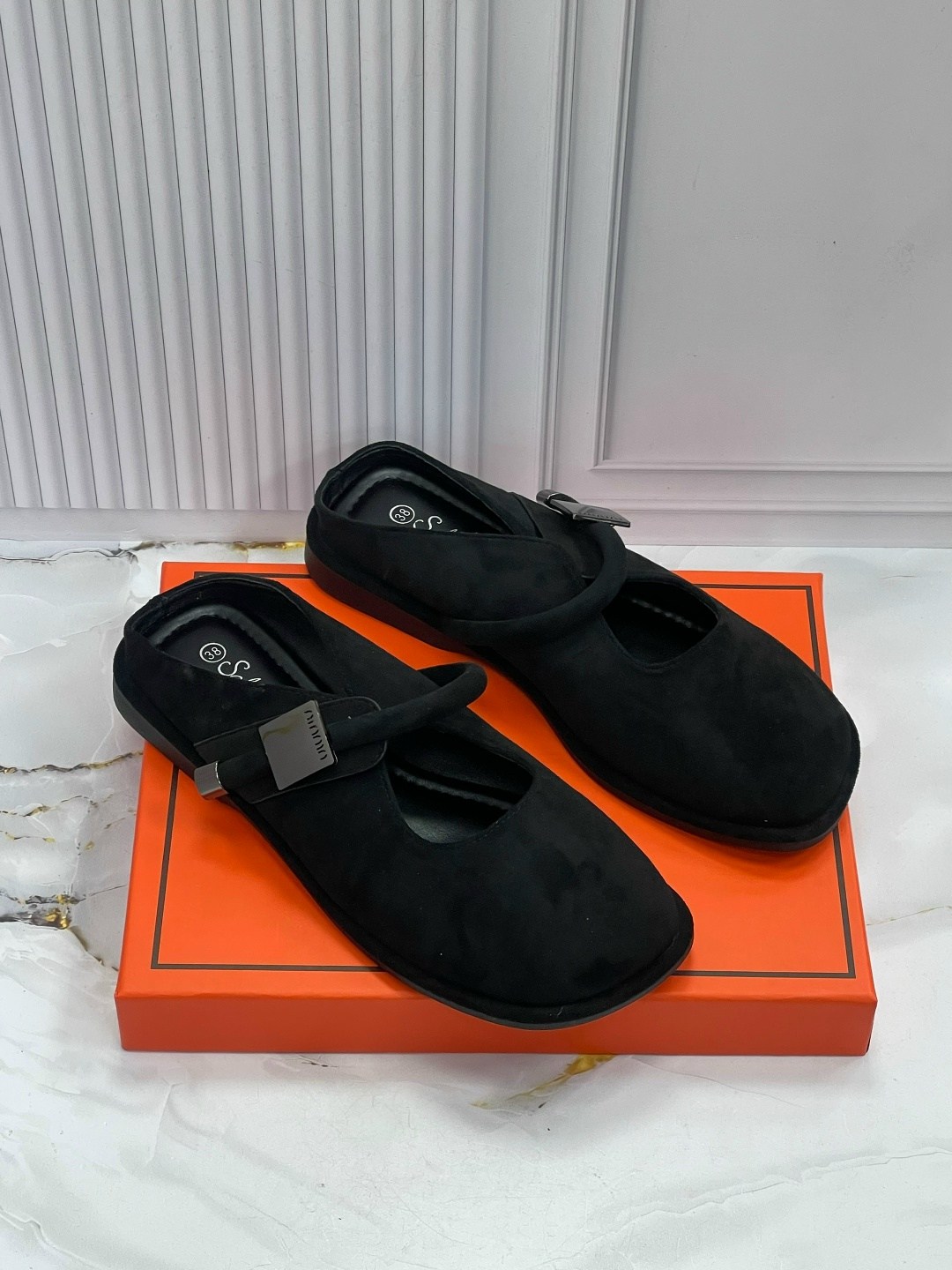 ,замшевые шлепанцы hermes,мюли hermes,мюли женские,шлепанцы женские