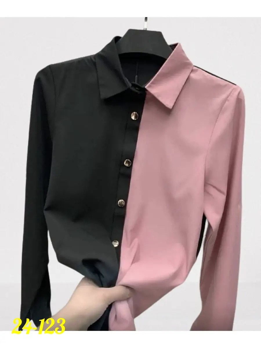 рубашка двухцветная женская,женская рубашка,женские блузки и рубашки ,женские блузки и рубашки,женская блузка