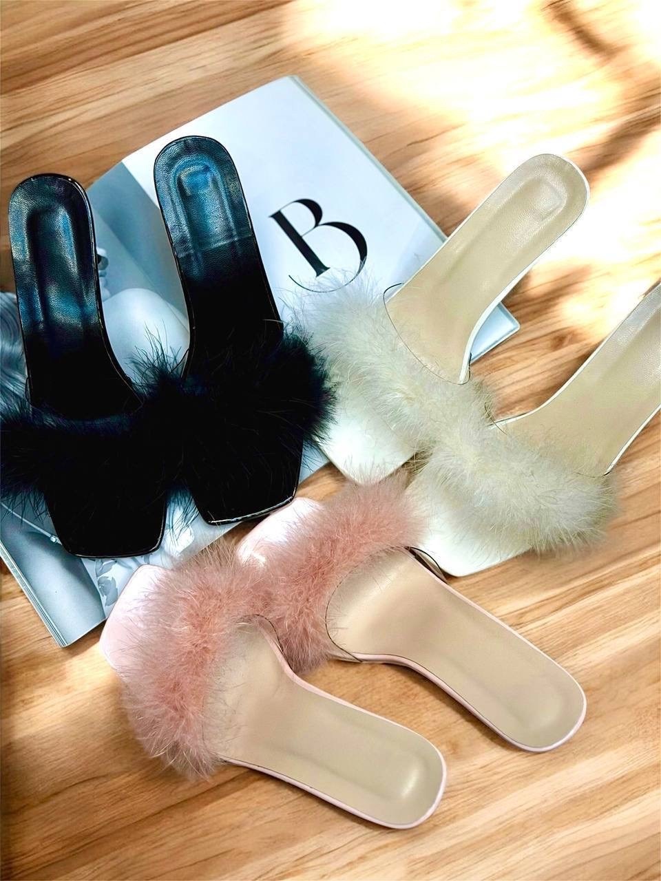 женские пушистые тапочки на среднем каблуке,женские тапочки на каблуке с мехом,босоножки с мехом на каблуке,тапочки розовые с мехом на каблуке,тапочки с мехом на каблуке