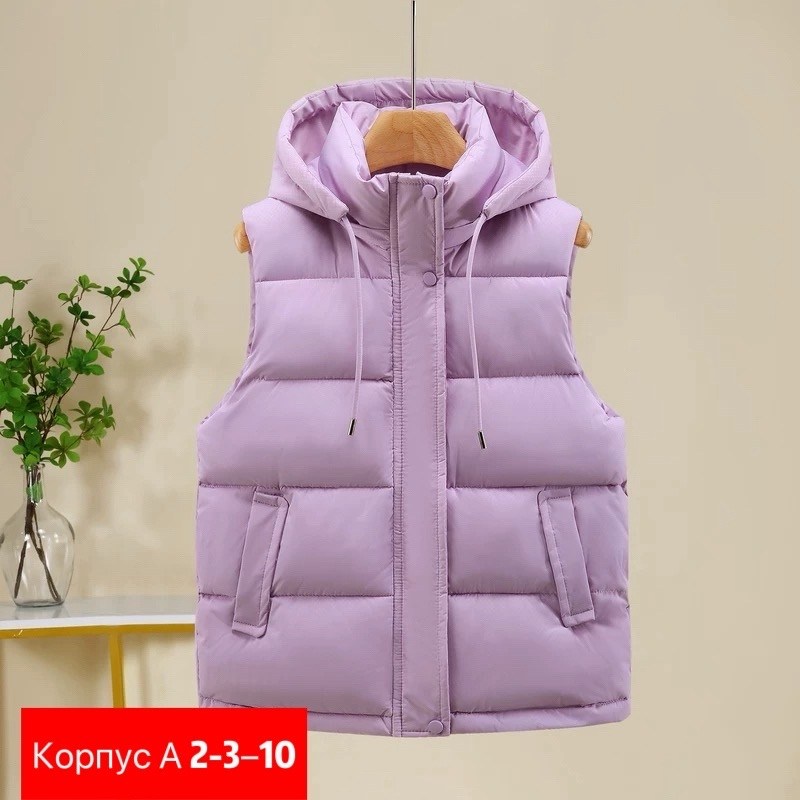 жилетка женская,женский жилет с капюшоном,теплый жилет,жилет с капюшоном,жилет женский