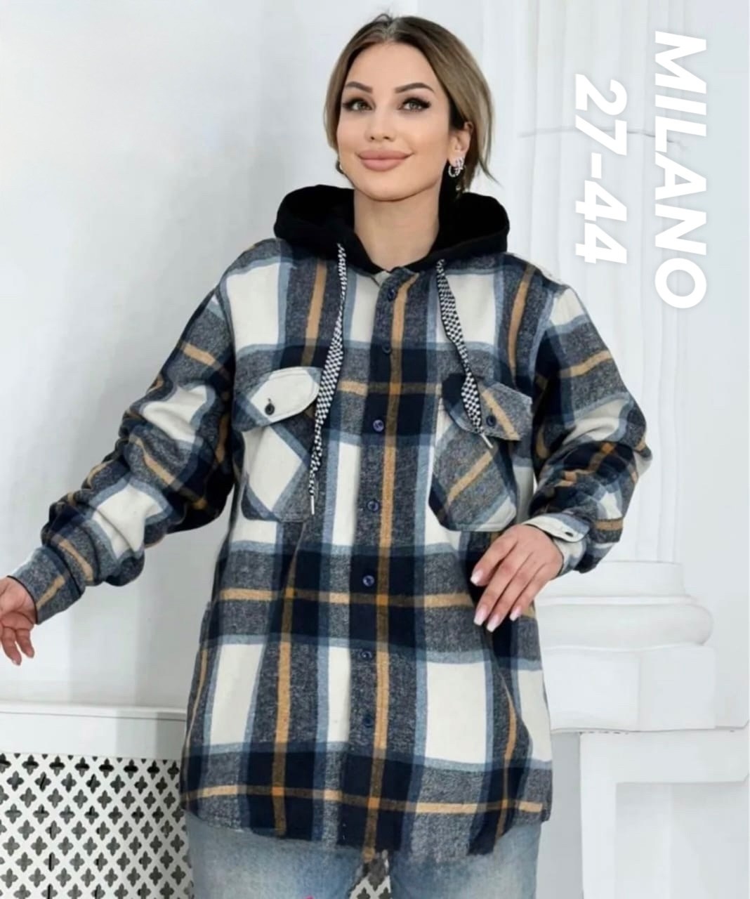 рубашка оверсайз теплая в клетку удлиненная amy store,рубашка женская, оптом,,рубашка оверсайз теплая в клетку удлиненная