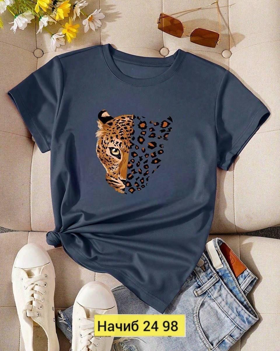 футболка белая с леопардовым принтом женская,футболка с леопардом,женские футболки с принтом,футболки женская,футболка с леопардовым принтом