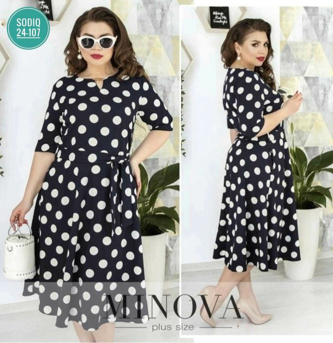 платье в горошек ,женские платья больших размеров,платье женское в горошек ,платье в горошек,женское платье в горох