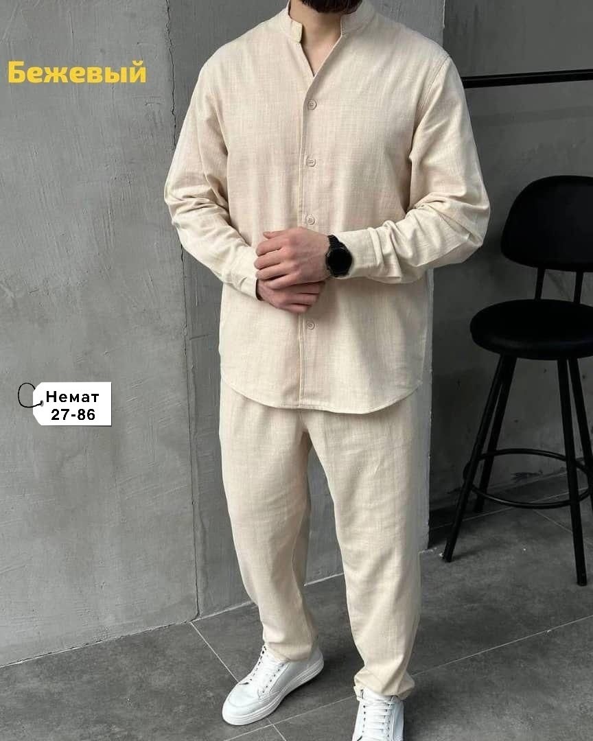 костюм с рубашкой,мужская мода,костюм для мужчин,костюм для мужчин лен,костюм мужской