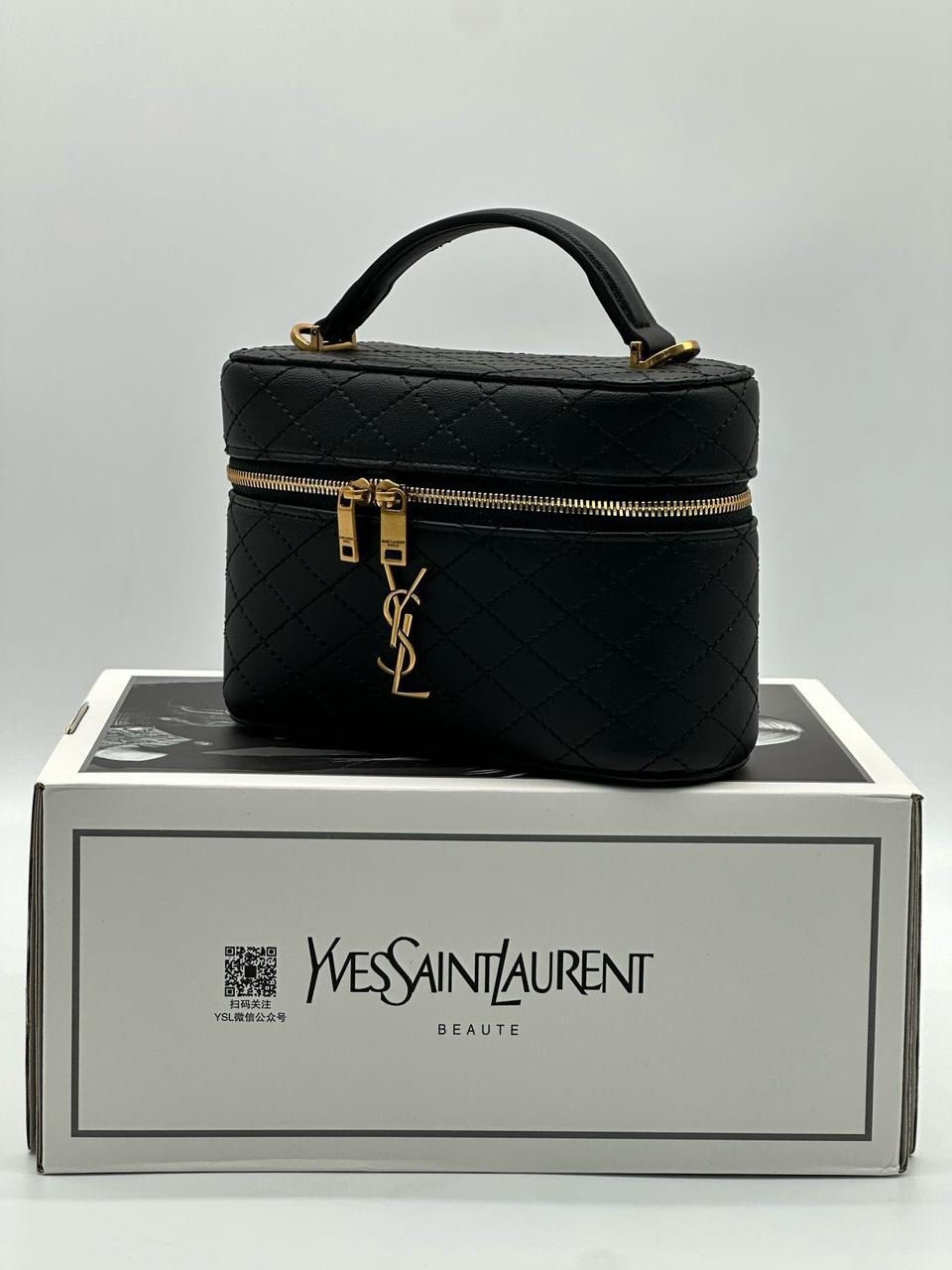 женская сумочка saint t,кожаная сумка yves saint laurent gaby vanity черная,сумка ysl,косметичка yves saint laurent,женская сумочка