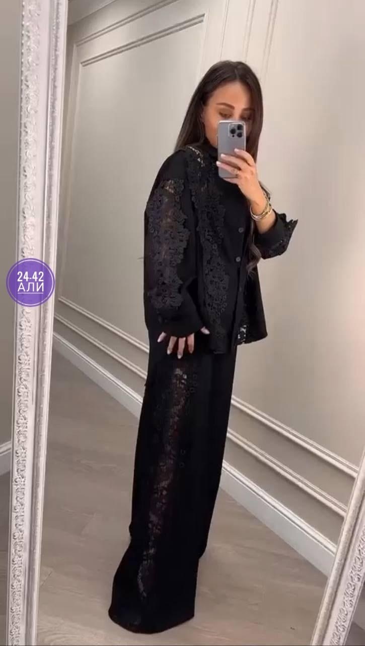 женский брючный костюм двойка,женский брючный костюм двойка арт. 772456,модная ,брючный костюм двойка женский арт. 776756,костюм двойка гипюр