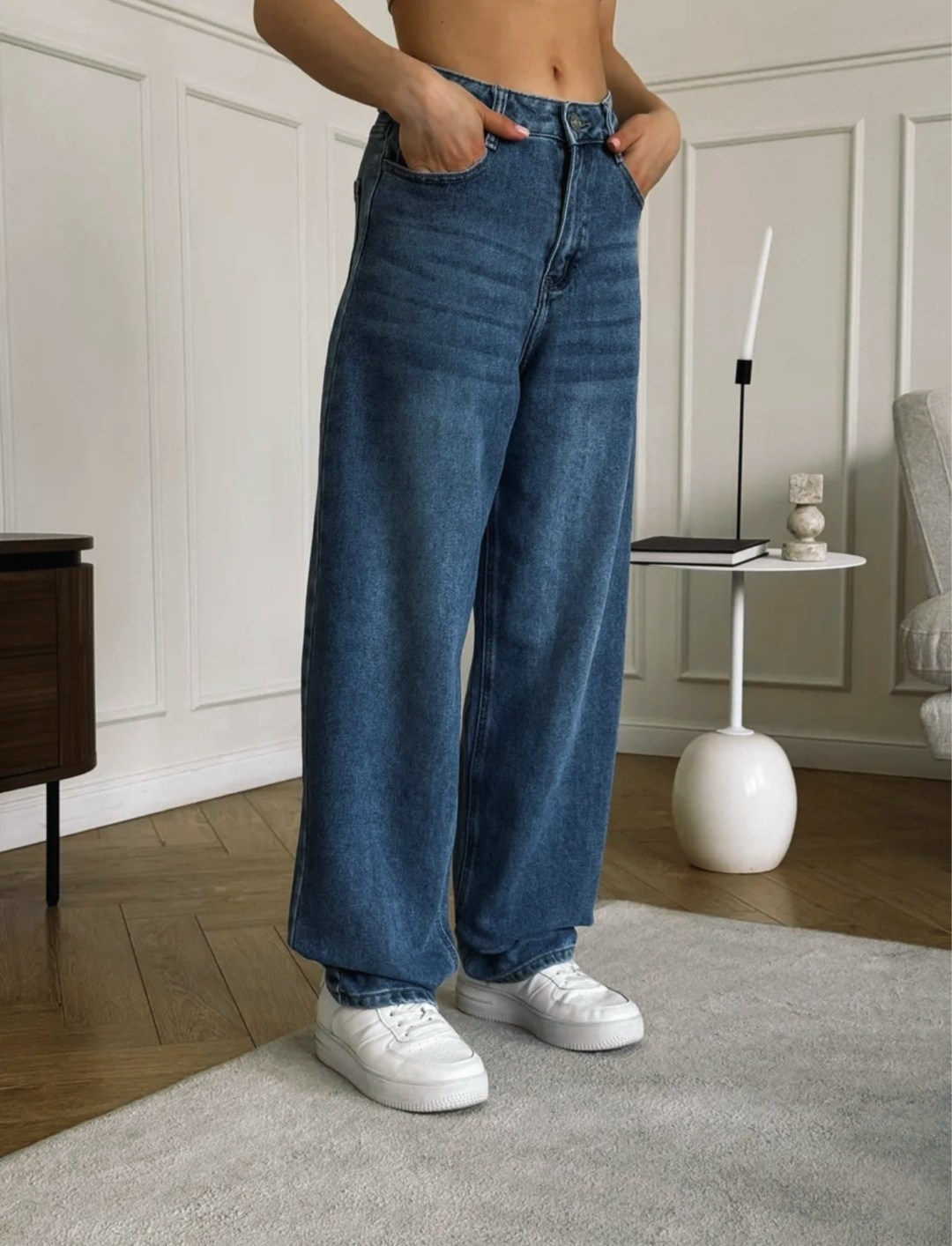 джинсы женские широкие,широкие джинсы,джинсы широкие с высокой посадкой dh fashion,джинсы широкие с высокой посадкой dh fashion цвет синий,штаны джинсы