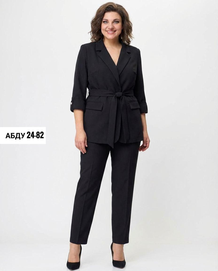 брючный костюм iva 1458 черный,брючный костюм,костюм брючный vilena 1018 черный,женский брючный костюм,женский брючный костюм двойка