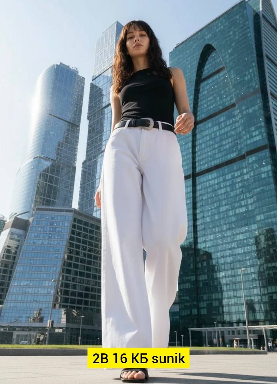 джинсы прямые трубы широкие jazzyclo 414542047,джинсы белые,джинсы женские,джинсы трубы женские,белые джинсы трубы