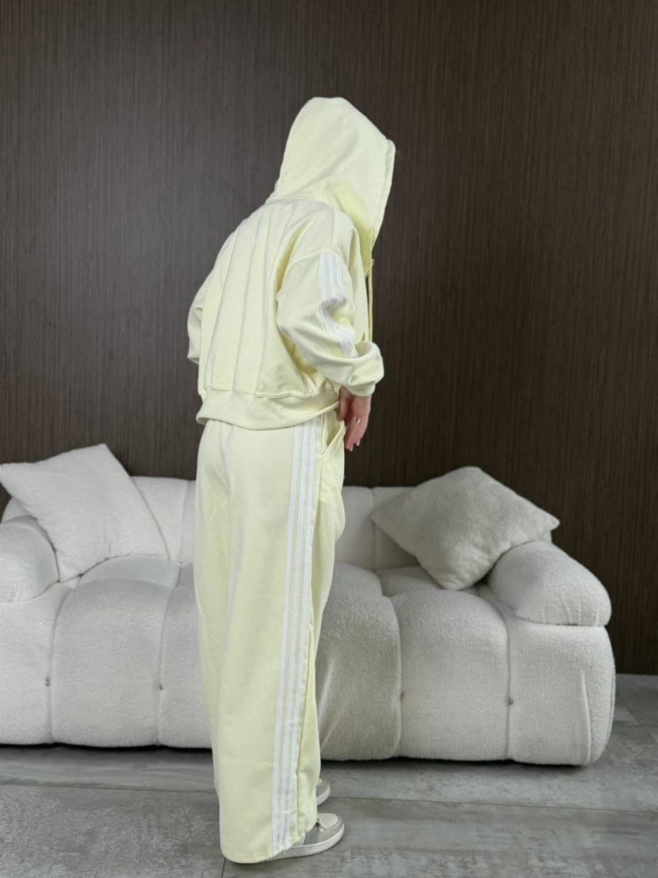 костюм спортивный женский,костюм спортивный,костюм спортивный женские спортивные костюмы,костюм спортивный со штанами палаццо и зип худи micca 362768683,костюм желтый