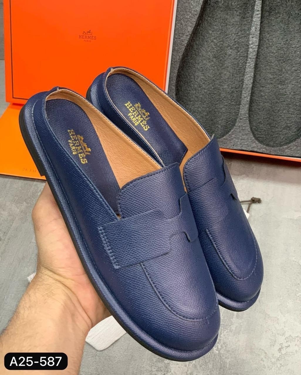 ,мюли кожаные, женская,обуви,эрмес