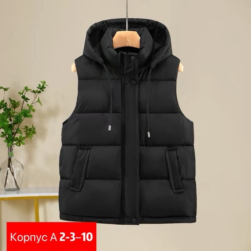 жилетка женская,женский жилет с капюшоном,теплый жилет,жилет с капюшоном,жилет женский
