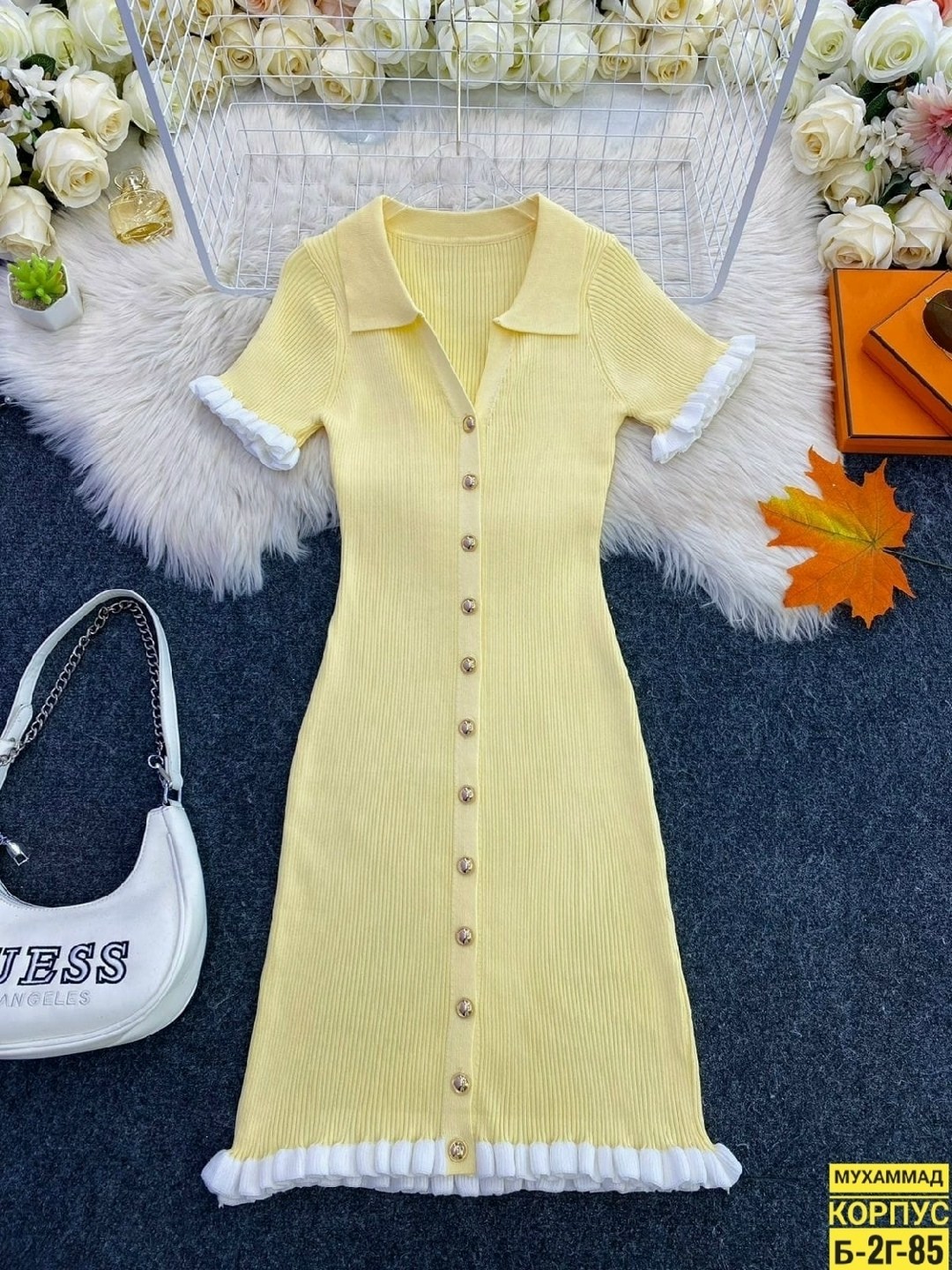 платья вязаная,женское платье,платье трикотажное,платье с воротником,платье трикотажное с воротником в стиле sandro