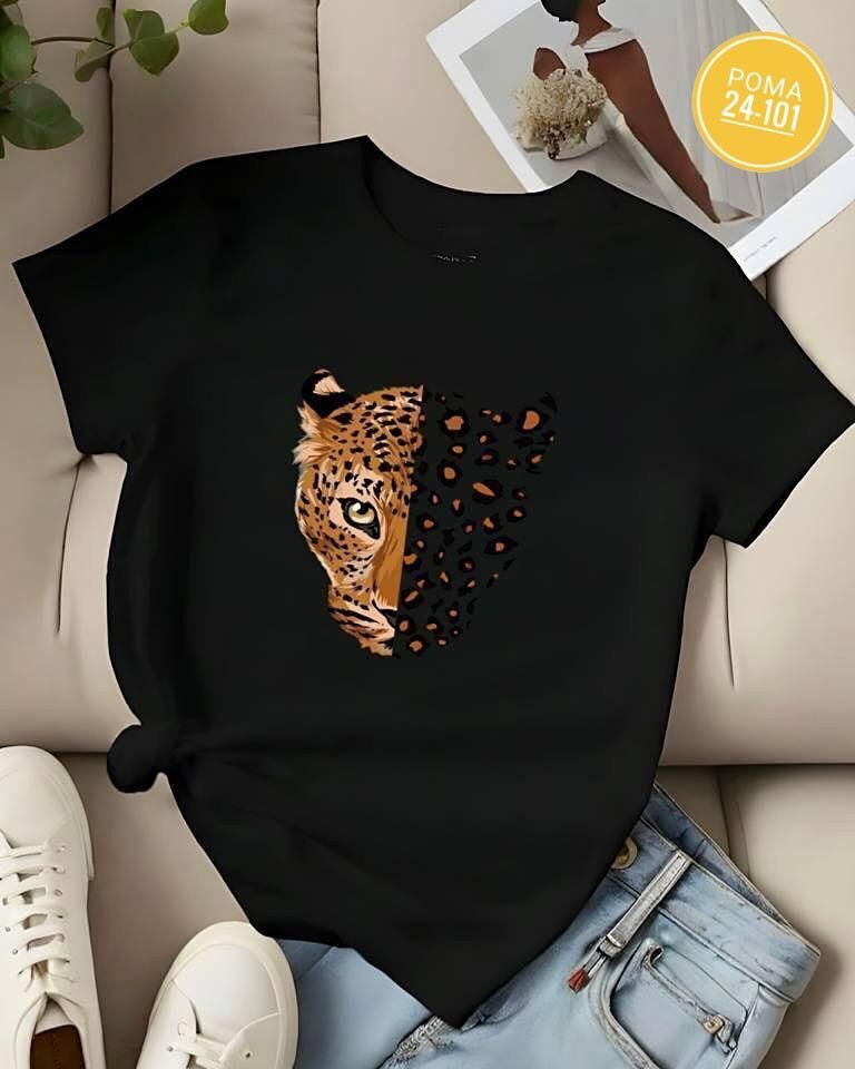 футболка белая с леопардовым принтом женская,футболка с леопардом,футболка с леопардовым принтом,женская футболка hirsionsan с леопардовым принтом,женская футболка с леопардовым принтом