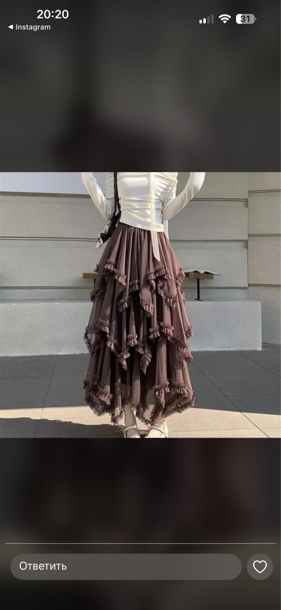 юбка с оборками,многослойная юбка,юбка с рюшами,юбка средней длины,юбка