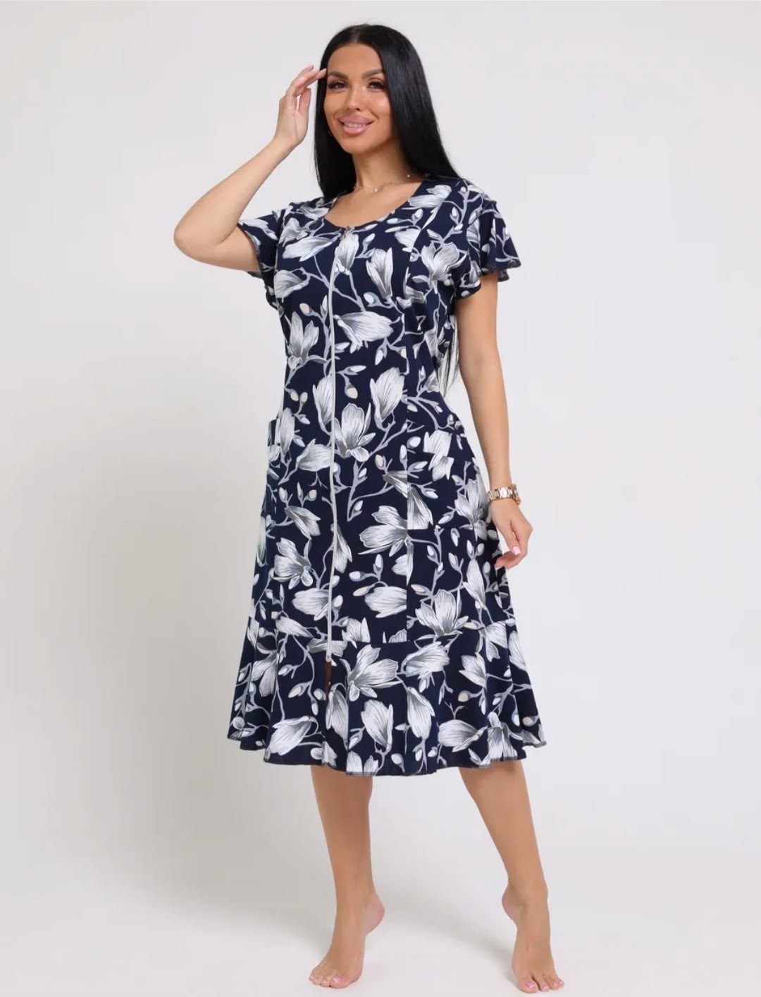 халат женский,халат женский домашний на молнии,халат для женщин,женский халат на молнии,трикотажный халат