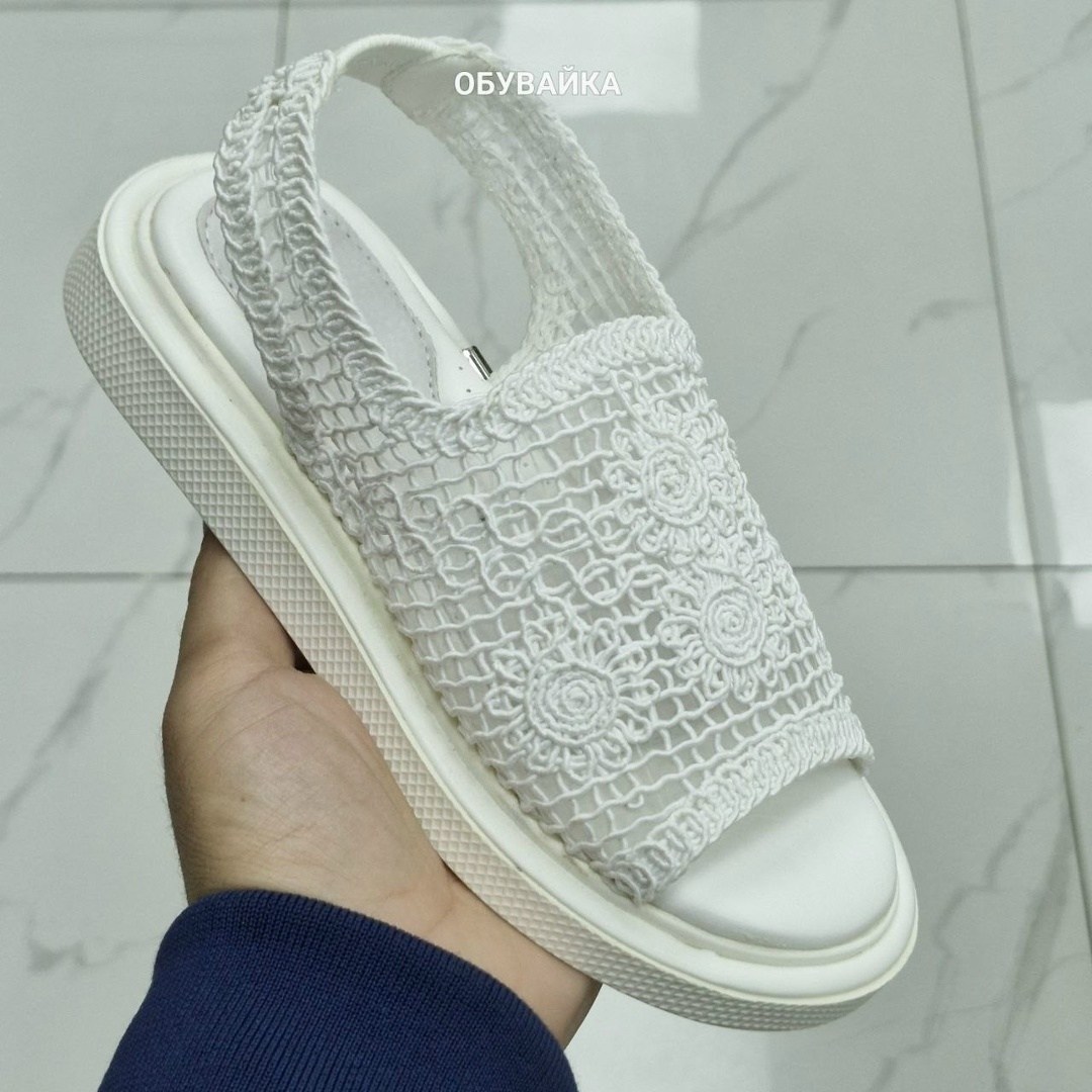 ,босоножки женские,босоножки летние,тканевые босоножки,вязаные босоножки