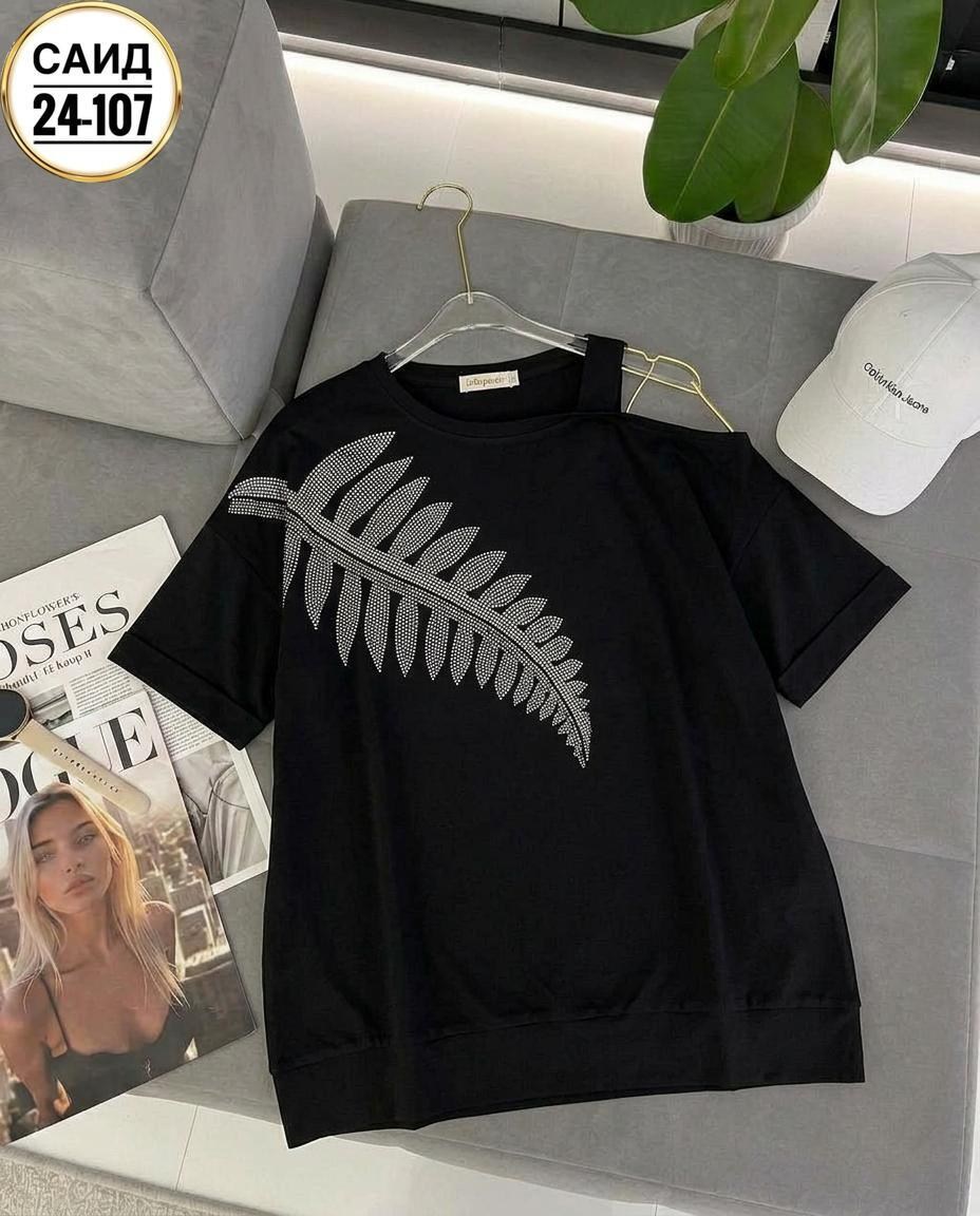 футболки женская,женская кофта,женская футболка белая,футболка базовая со стразами оверсайз