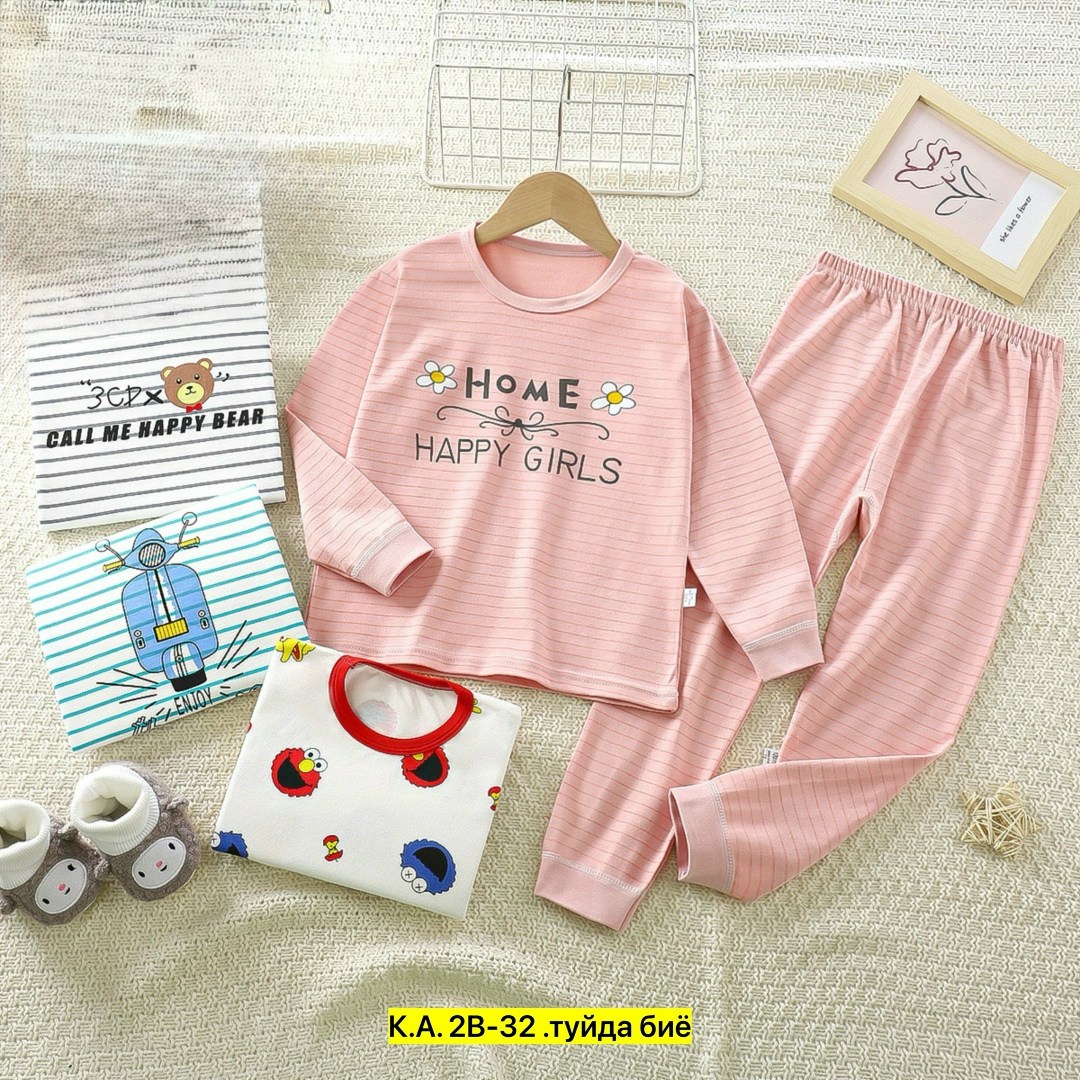 пижама для малыша,детская хлопковая пижама,детская пижама,пижама для девочек,теплая пижама