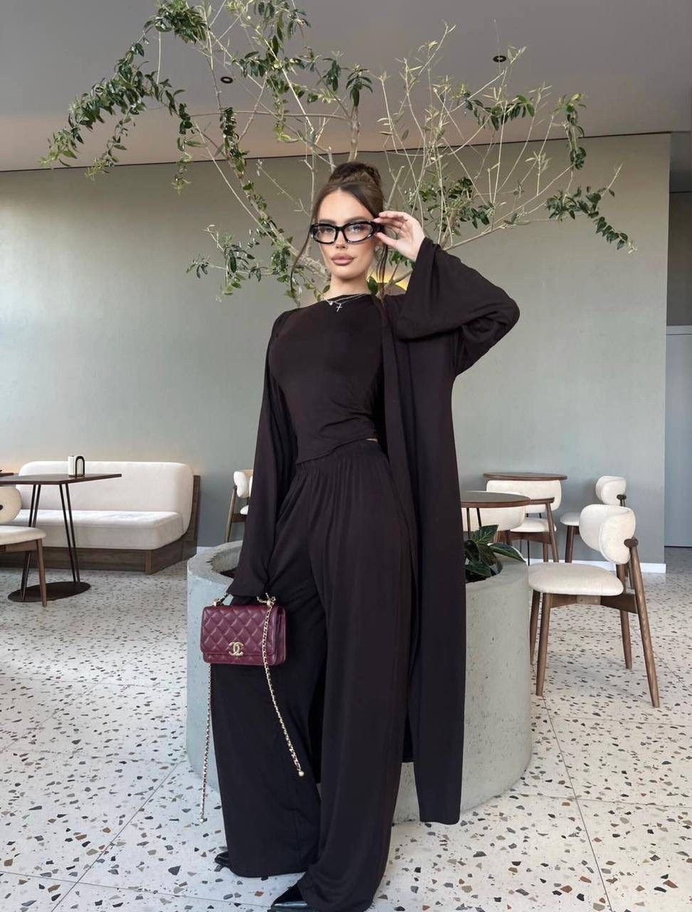 трикотажные костюмы,костюм с кардиганом,костюм тройка с кардиганом,костюм женский тройка с кардиганом,мягкий трикотажный костюм