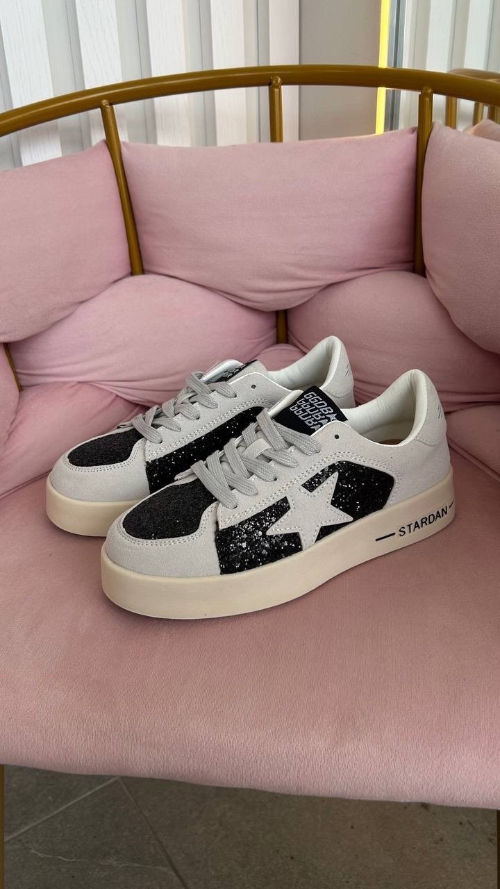 кеды super-star с блестками golden goose черный,golden goose кеды hi star с блестками белый,,кеды golden goose,кроссовки golden goose
