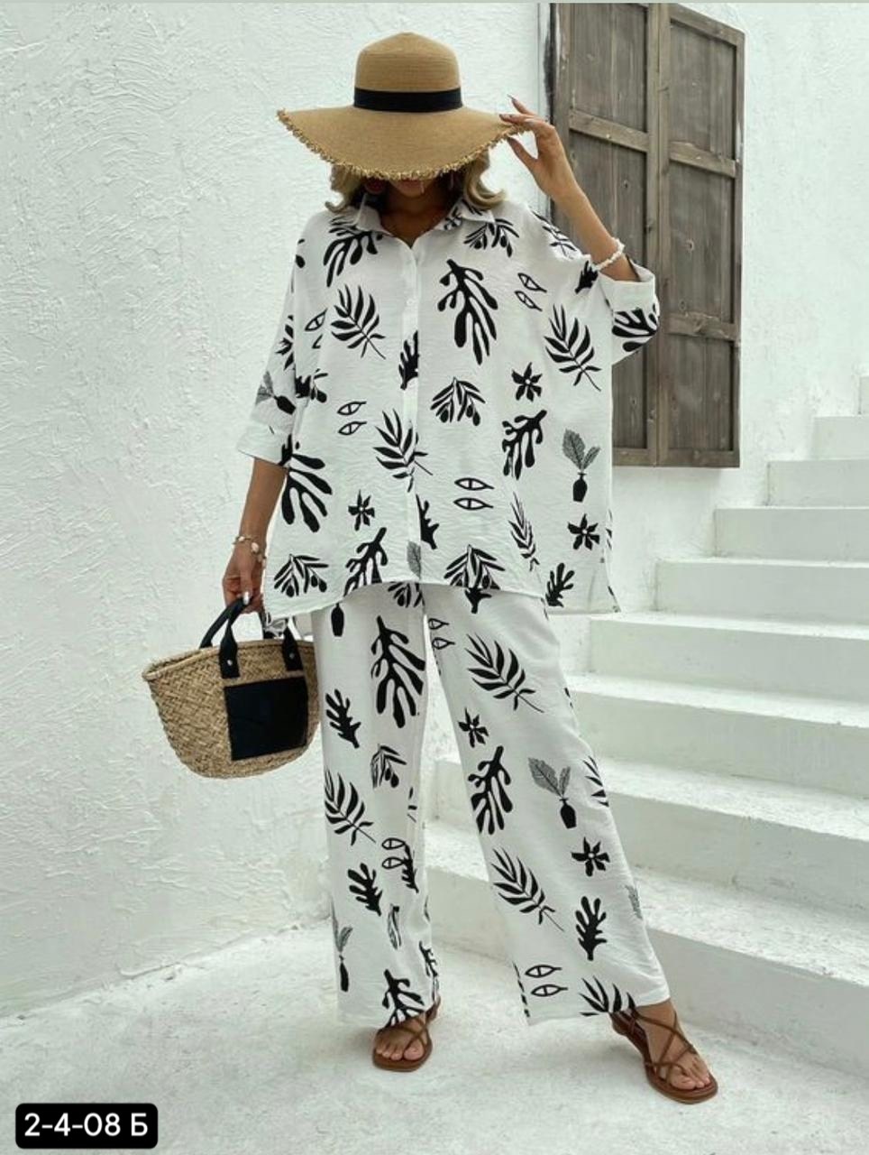брючный летний костюм с рубашкой,женские костюмы брючные,костюм с рубашкой и брюками,летний костюм с рубашкой,костюм брючный jasme 312901464