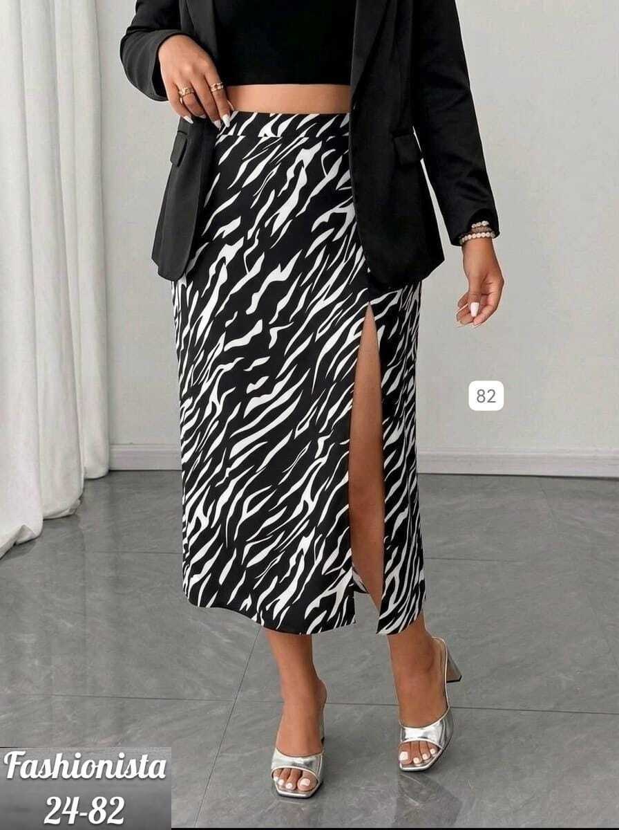 юбка с принтом зебра,юбка зебра,юбка,юбка зебра с разрезом,юбка миди с разрезом