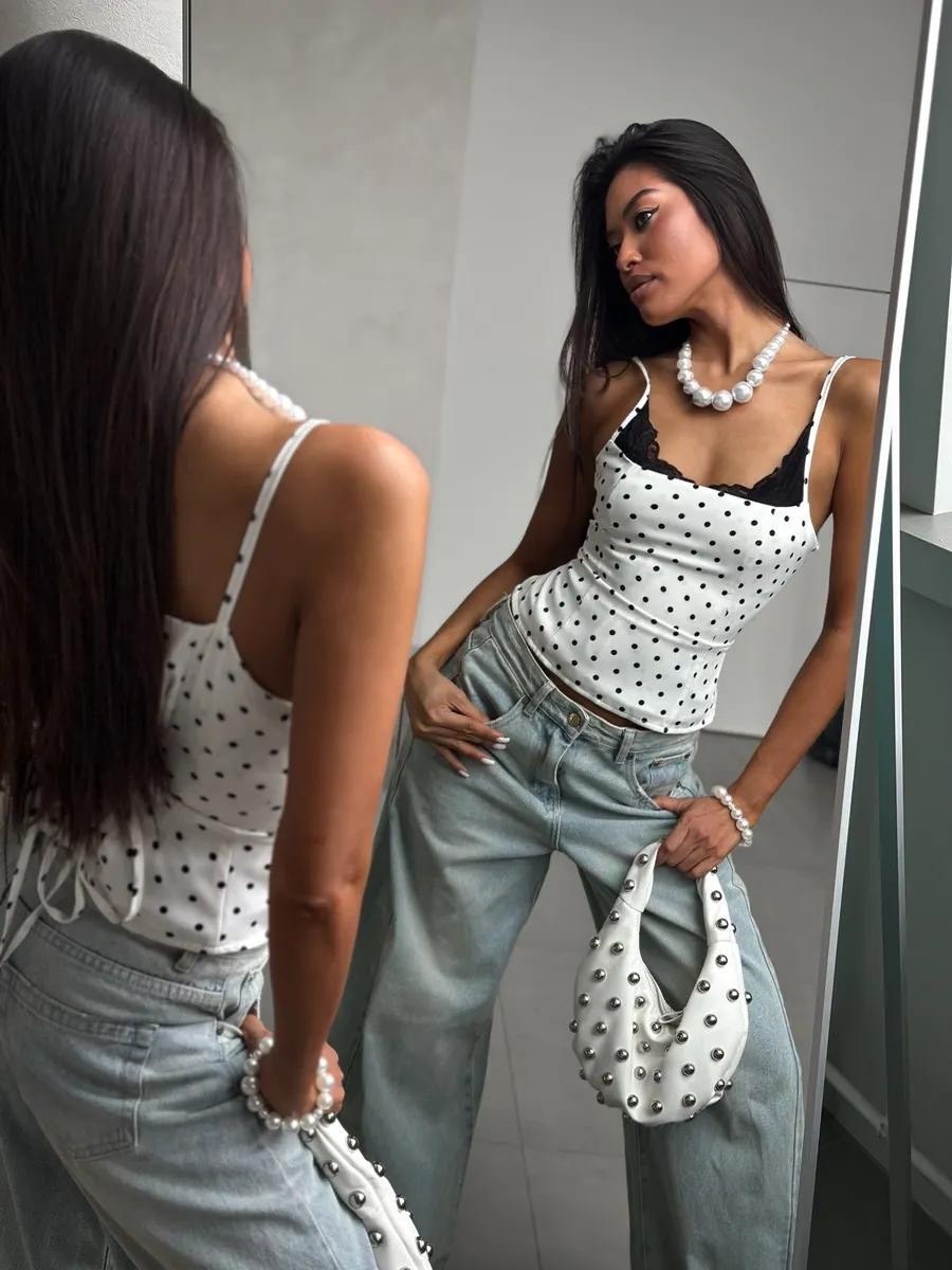 топ в горошек,женские топы,топ в горошек женская,летние топы,топы и майки