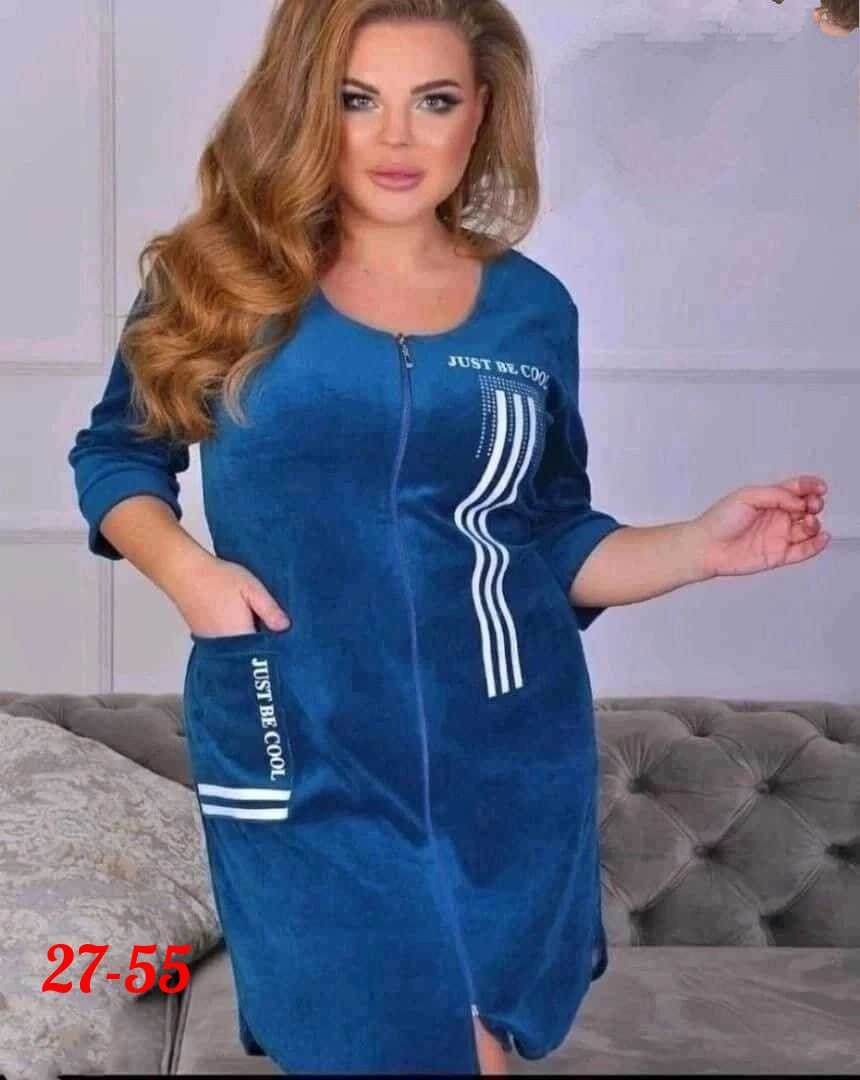 халат велюровый,халат на молнии велюровый женский,женский велюровый халат,халат женский,халат женский код 4749095