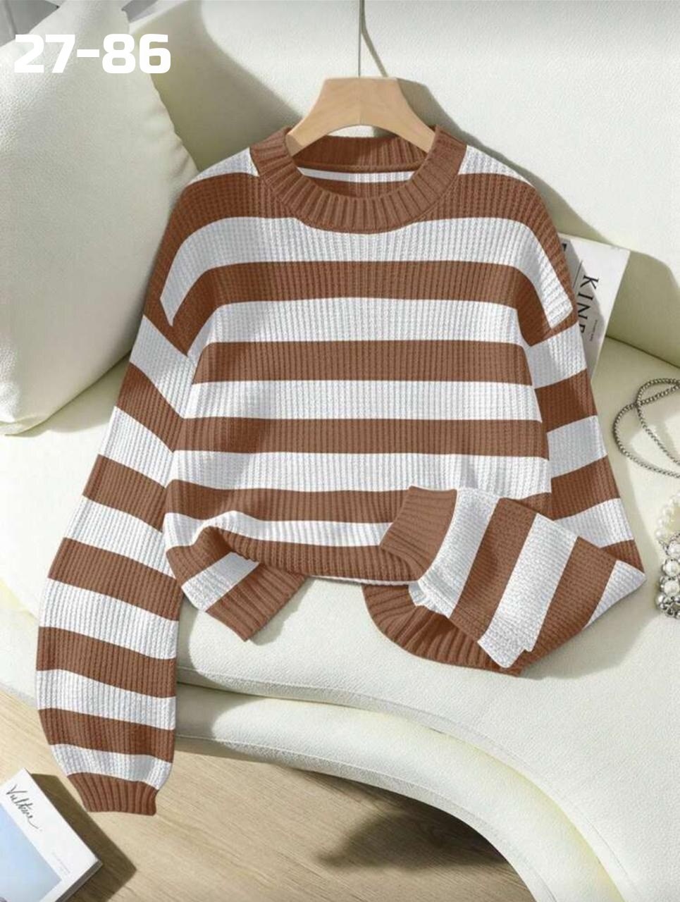 свитер в полоску,свитер женский в полоску,женский трикотажный пуловер разноцветный свободный свитер в полоску,свитер в полоску вязаный джемпер приталенный оверсайз julia's blooming,джемпер в полоску