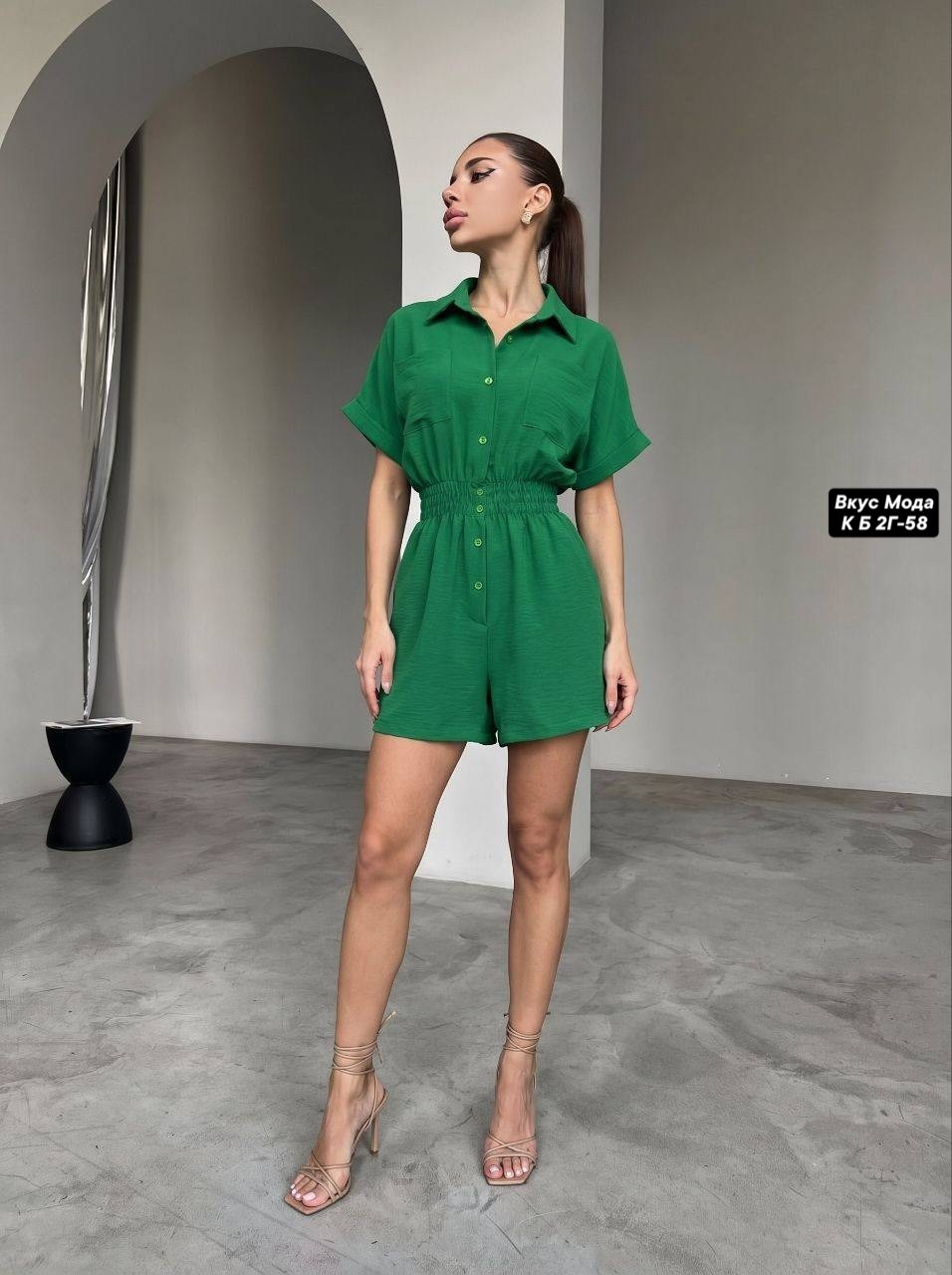 комбинезон женский летний,женские комбинезоны,летние комбинезоны,зеленый комбинезон с шортами