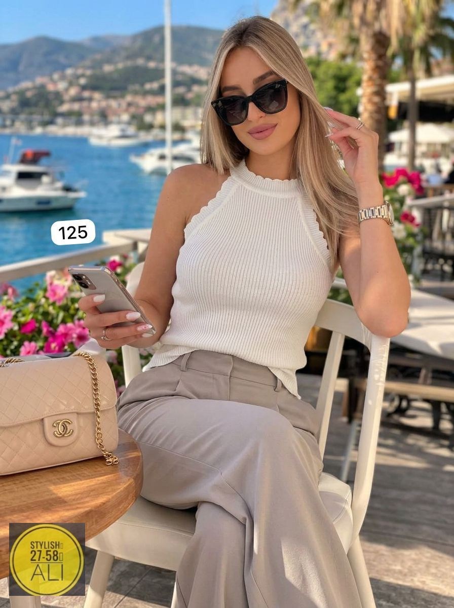 женская майка,трикотажный топ,женские топы,майка базовая,вязаная майка