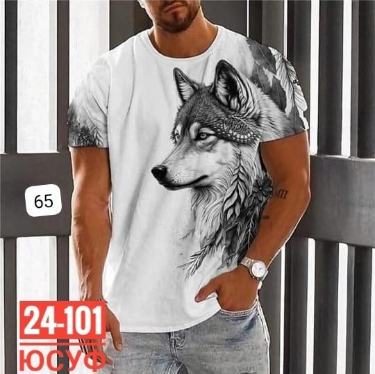 мужская футболка с принтом волка,футболки мужские,футболка мужская повседневная с 3d-принтом и рисунком волка,футболка с рисунком волка,мужская футболка для мужчин с 3d принтом и изображением волка