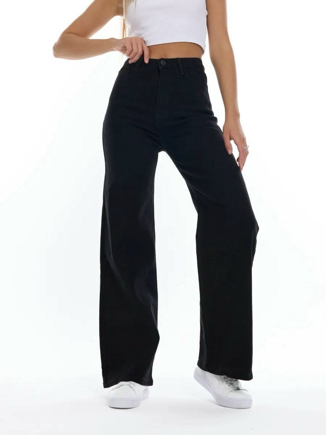 джинсы клеш женские с высокой талией черного цвета,черные джинсы палаццо,женские джинсы,черные широкие джинсы,джинсы женские черные