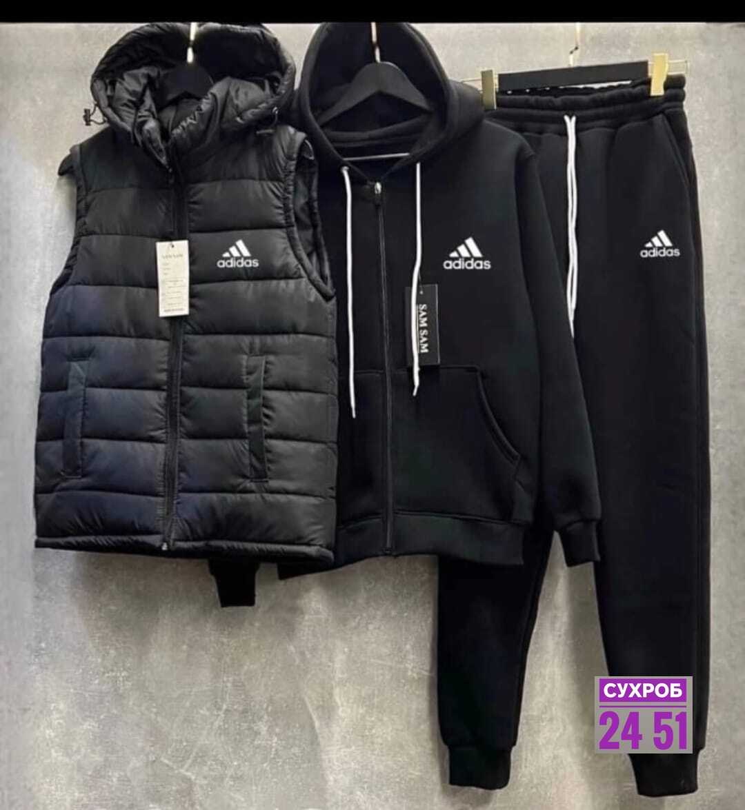 костюм спортивный мужской,теплый спортивный костюм на флисе с жилеткой,спортивный костюм adidas теплый,спортивный костюм тройка с жилеткой,спорт костюм тройка мужской