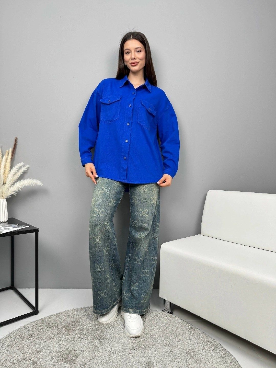 рубашка джинсовая оверсайз,джинсовая рубашка женская,женская рубашка,рубашка женская синяя,рубашка джинсовая