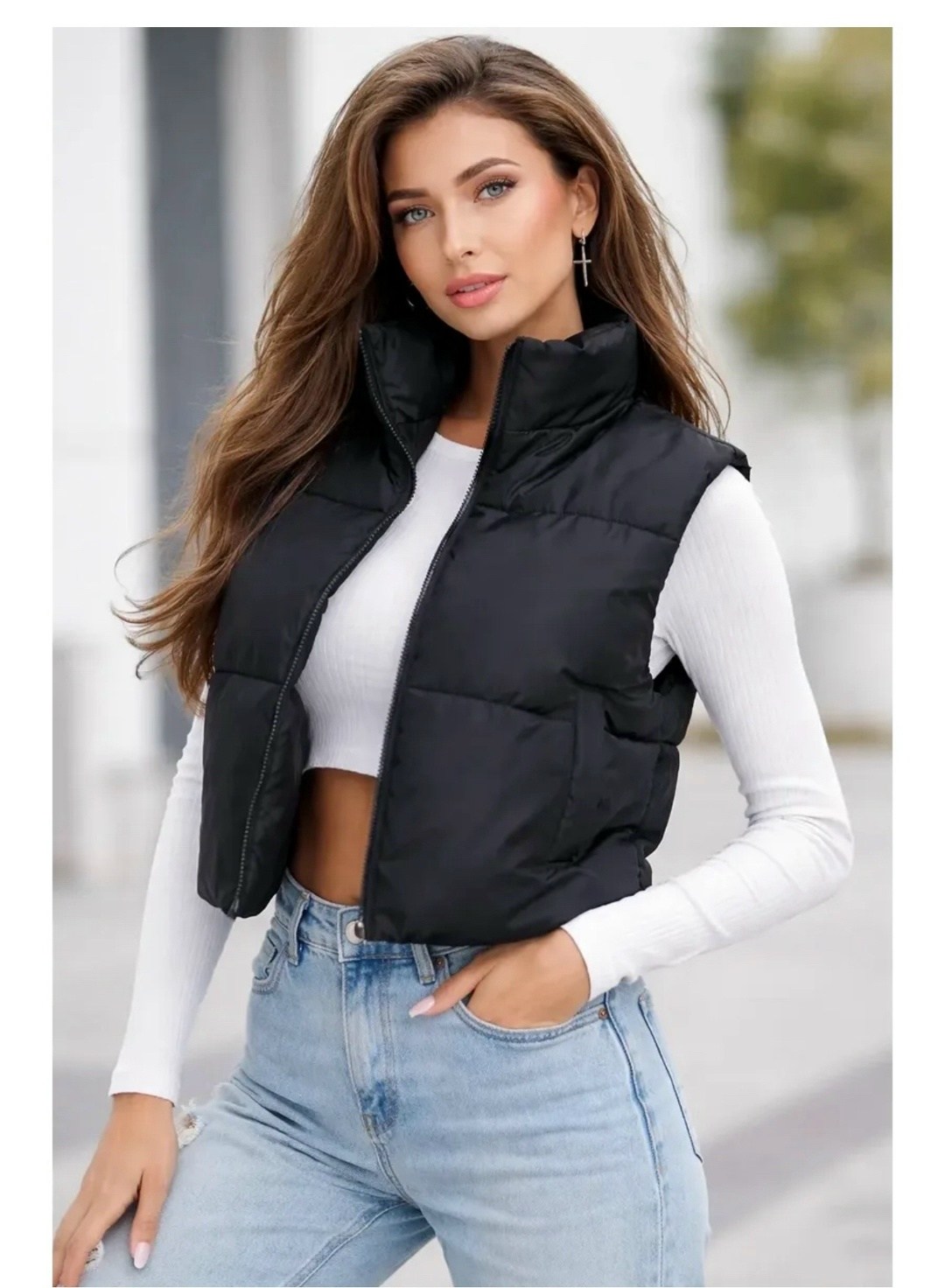 жилетка женская,утепленный жилет женский beluxstar z689 черный l,жилетка короткая,жилет,утепленный жилет